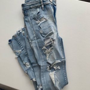 American eagle jeans with lots of holes